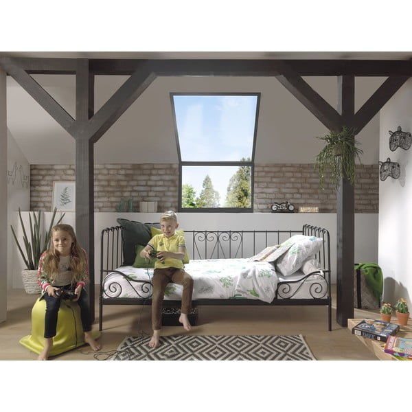 Čierna detská posteľ 90x200 cm Alice - Vipack-image-1