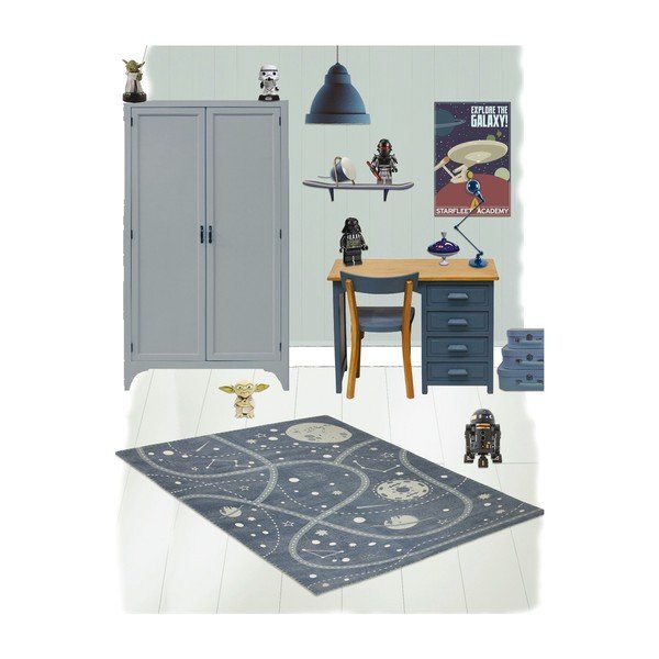 Detský ručne potlačený koberec Nattiot Little Galaxy, 100 × 140 cm-image-2