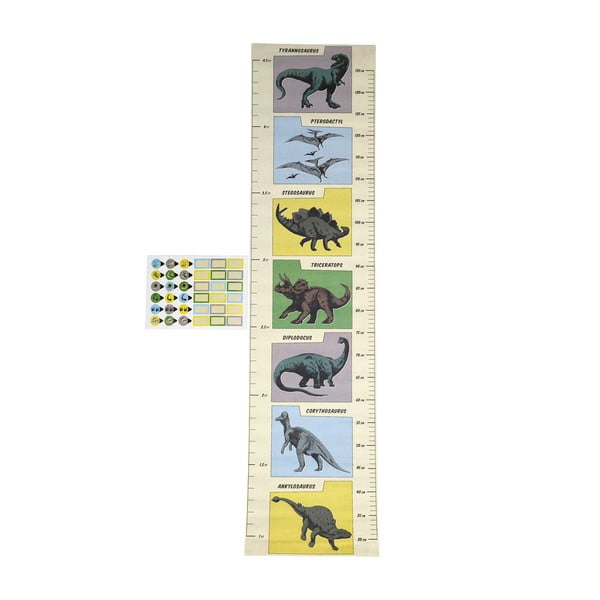 Detská samolepka – meter na dvere/na stenu 28x115 cm Prehistoric Land – Rex London-image-2