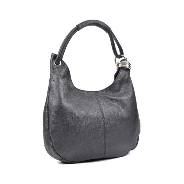 Čierna kožená kabelka Carla Ferreri Giuliya-image-2