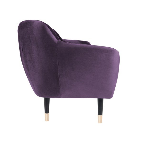 Fialová pohovka s čiernymi nohami Mazzini Sofas Benito, 158 cm-image-3