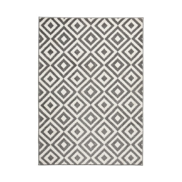 Sivo-biely koberec Think Rugs Matri×, 120 × 170 cm
