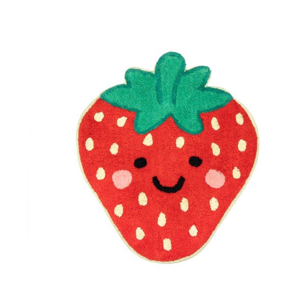 Červený bavlnený detský koberec 60x52 cm Strawberry – Sass & Belle