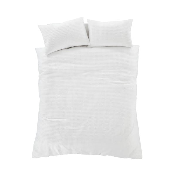 Biele obliečky na dvojlôžko 200x200 cm Muscat Waffle – Pineapple Elephant