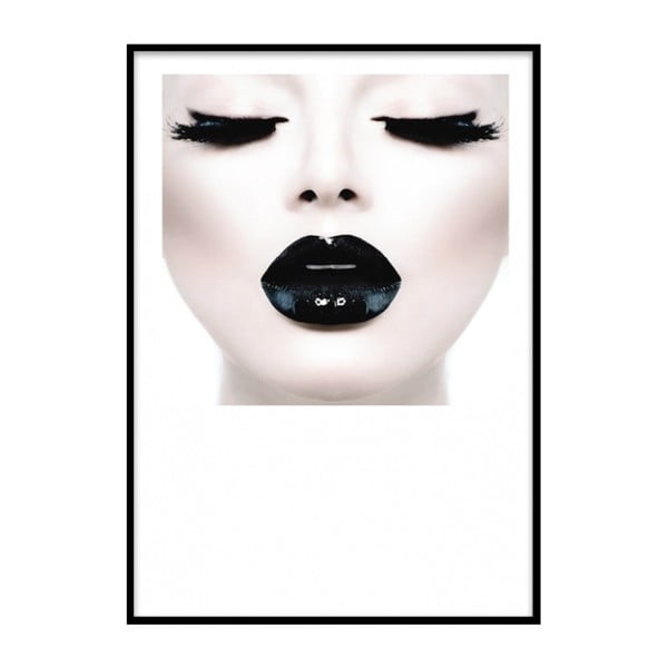 Plagát v ráme Piacenza Art Black Lady Head, 30 × 20 cm