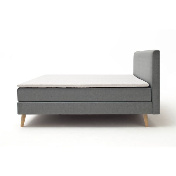 Sivá/hnedá boxspring posteľ 180x200 cm Greta – Meise Möbel-image-3