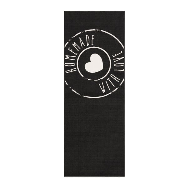 Čierny behúň Zala Living Homemade, 67 × 180 cm