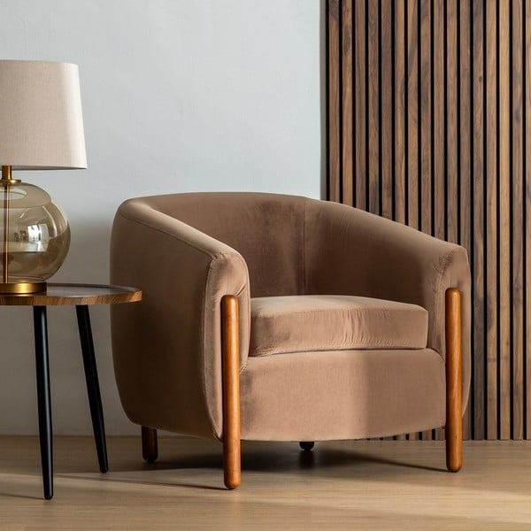 Svetlohnedé kreslo – Ixia-image-1