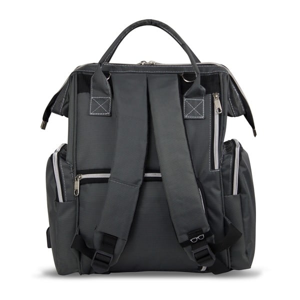 Antracitový batoh pre mamičky s USB portom My Valice HAPPY MOM Baby Care Backpack-image-2