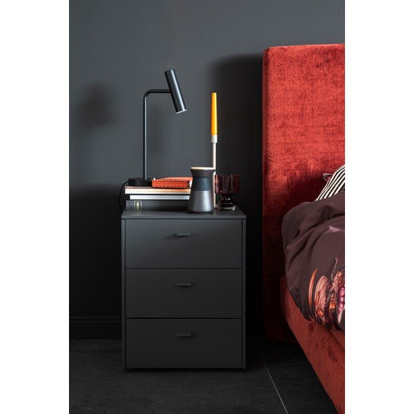 Čierna LED stmievateľná stolová lampa (výška 48 cm) Stina – Fischer & Honsel-image-2