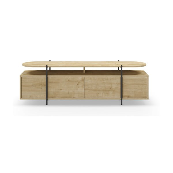 TV stolík v dekore duba v prírodnej farbe 160x48 cm Hinoa – Marckeric