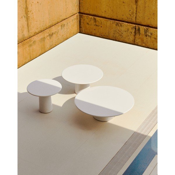 Betónový okrúhly Záhradný konferenčný stolík ø 110 cm Albanella – Kave Home-image-2