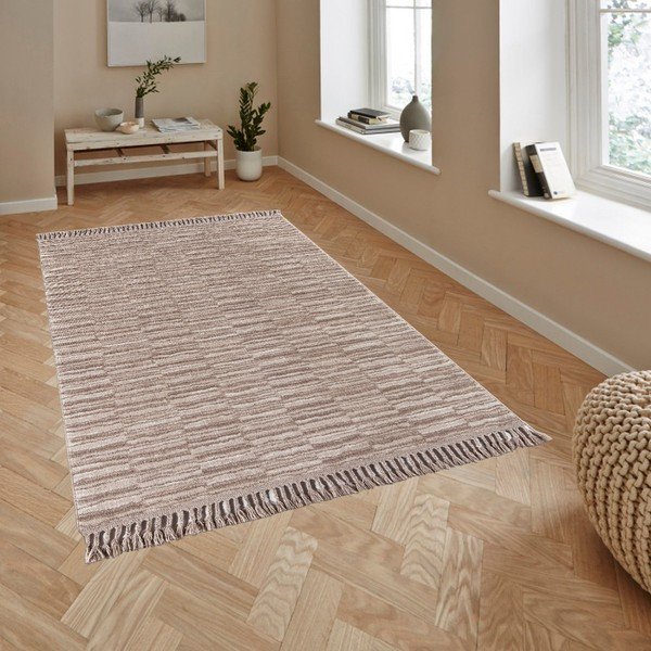 Koberec z vlny Webtappeti Country Bej, 150 x 80 cm-image-1