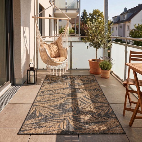 Čierny/hnedý vnútorný a vonkajší koberec 80x150 cm Mira 1451 – Ayyildiz Carpets-image-1
