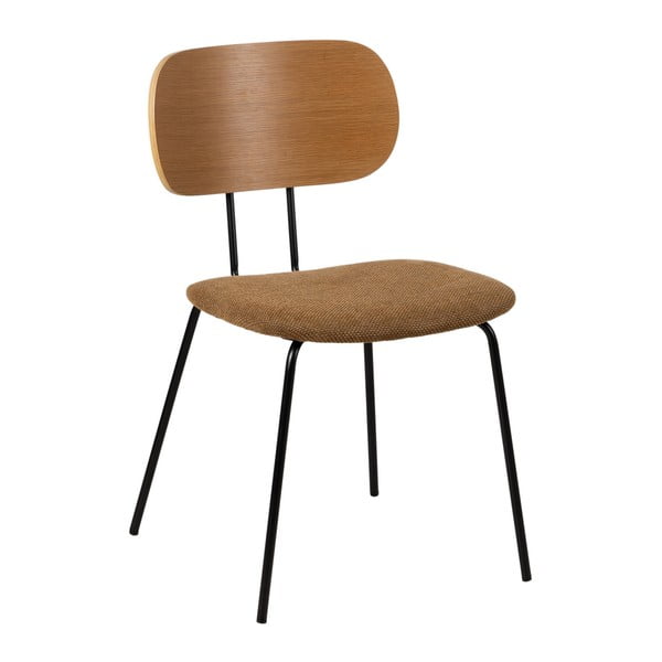 Jedálenská stolička v hnedej a prírodnej farbe v súprave 4 ks Cleo – Ixia