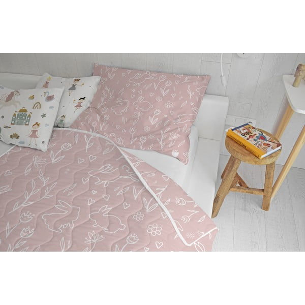 Prešívaná deka a obliečka na vankúš v súprave z bavlneného saténu 140x200 cm – Butter Kings-image-1