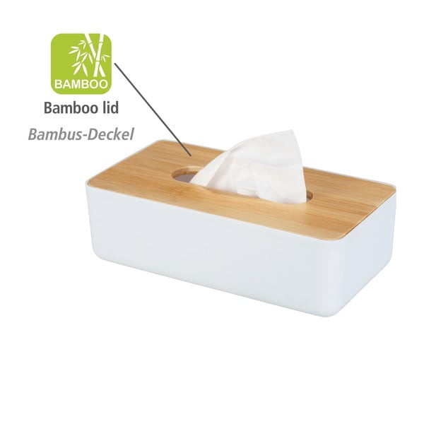 Plastovo-bambusový box na vreckovky Rotello - Wenko-image-4