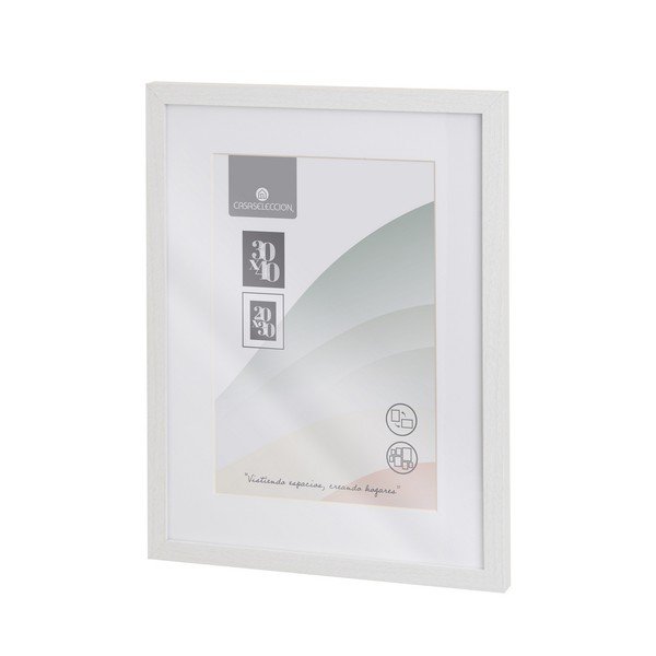 Biely rámček na stenu 32x42 cm Sencillo – Casa Selección