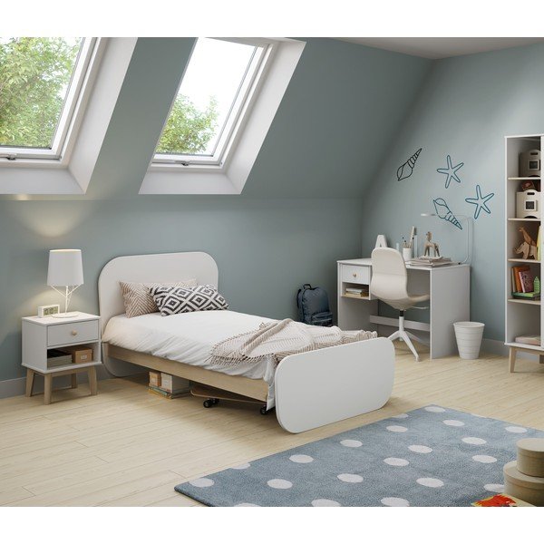 Biely detský nočný stolík Esteban - Marckeric-image-1