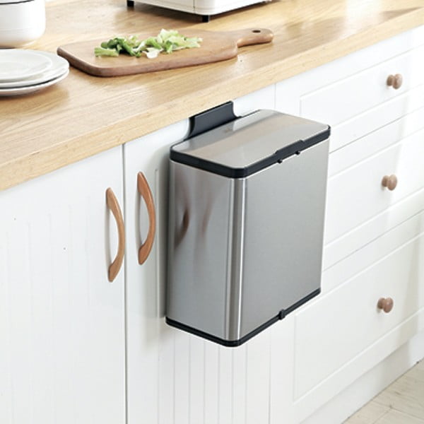 Nádoba na kompostovateľný odpad v striebornej farbe 7 l - Addis-image-3