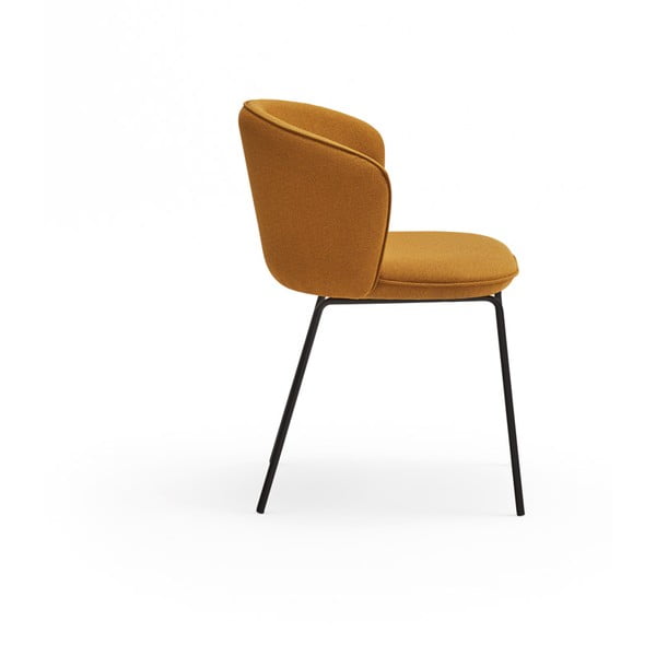 Čalúnené jedálenské kreslá v súprave 2 ks v horčicovej farbe Add – Teulat-image-4