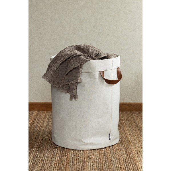 Béžový látkový kôš na bielizeň 69 l Soft Storage – Bigso-image-1
