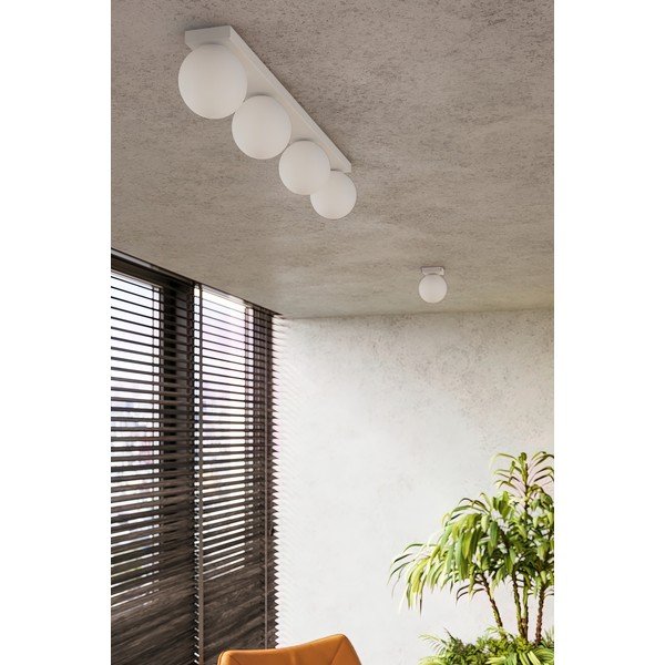 Biele stropné svietidlo so skleneným tienidlom ø 12 cm Umerta – Sollux-image-1