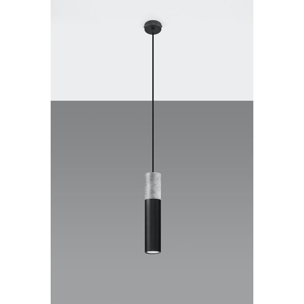 Čierno-sivé závesné svietidlo Sollux Edo-image-3