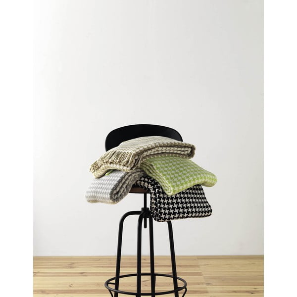 Limetkovozelený pléd s podielom bavlny Euromant Pearls, 140 × 180 cm-image-1