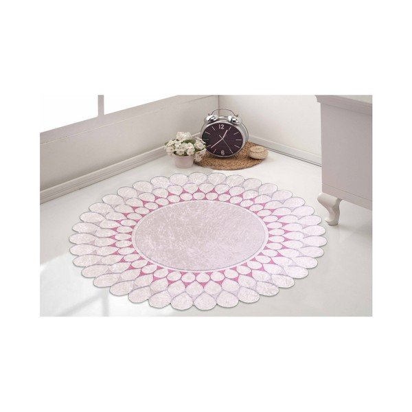 Koberec Vitauss Zinno Pembe, ⌀ 80 cm-image-1