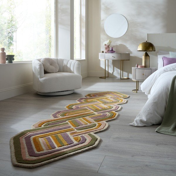 Ručne tkaný vlnený behúň 80x300 cm Lattice Shaped  – Flair Rugs-image-1