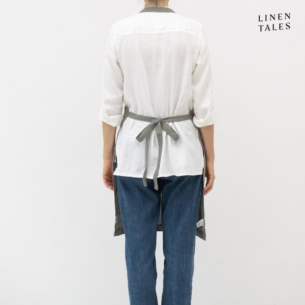 Ľanová zástera Khaki – Linen Tales-image-1