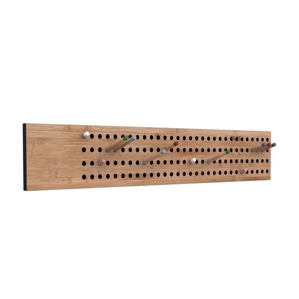 Nástenný variabilný vešiak z bambusu Moso We Do Wood Scoreboard, šírka 100 cm