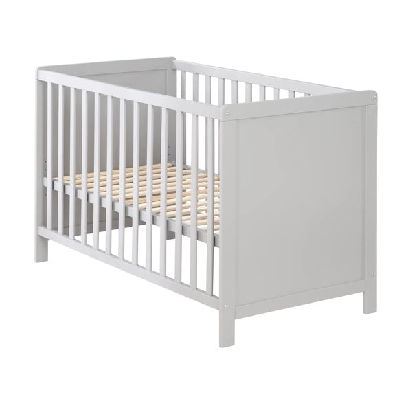 Svetlosivá postieľka 60x120 cm – Roba-image-2