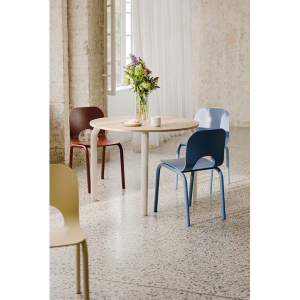 Okrúhly jedálenský stôl s doskou v dubovom dekore ø 100 cm Meko – noo.ma-image-4