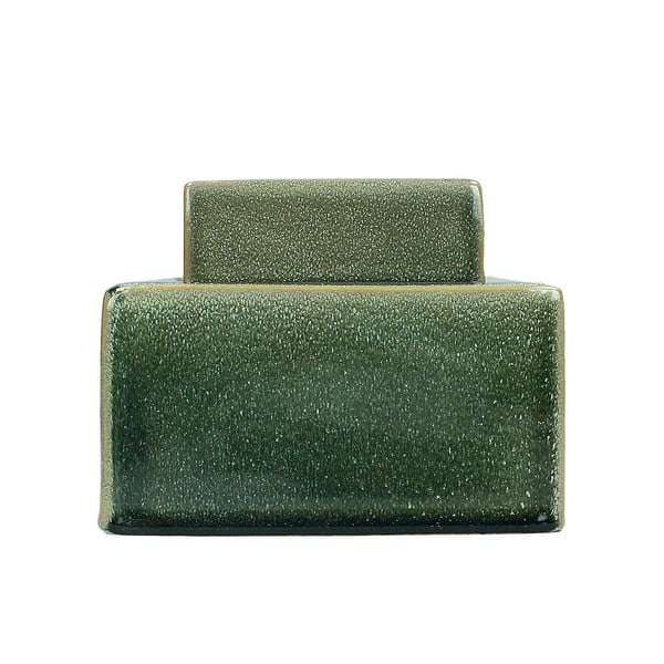 Zelená kameninová dóza HF Living, výška 12,5 cm