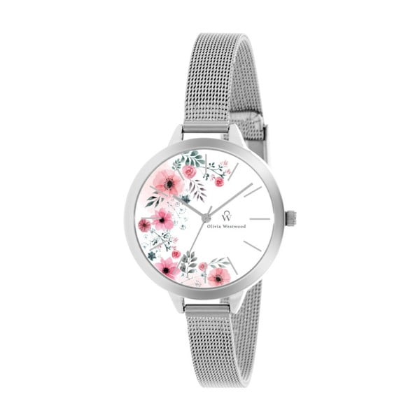 Dámske hodinky s remienkom v striebornej farbe Olivia Westwood Futolo