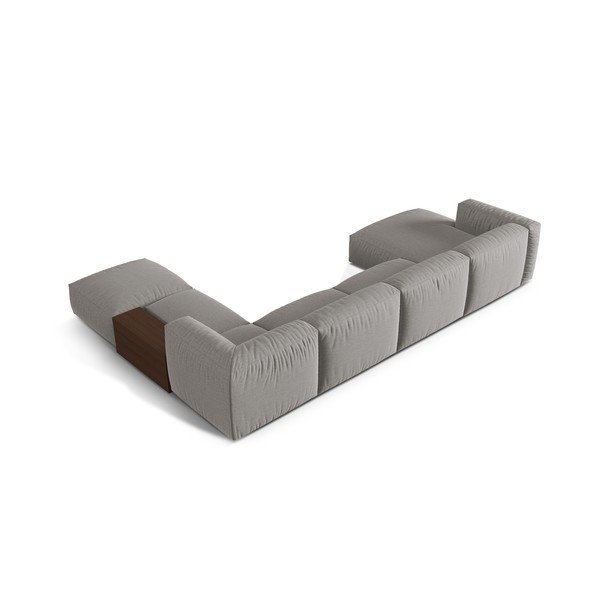 Svetlosivá modulárna rohová pohovka (pravý roh/do tvaru "U") Martina – Micadoni Home-image-2