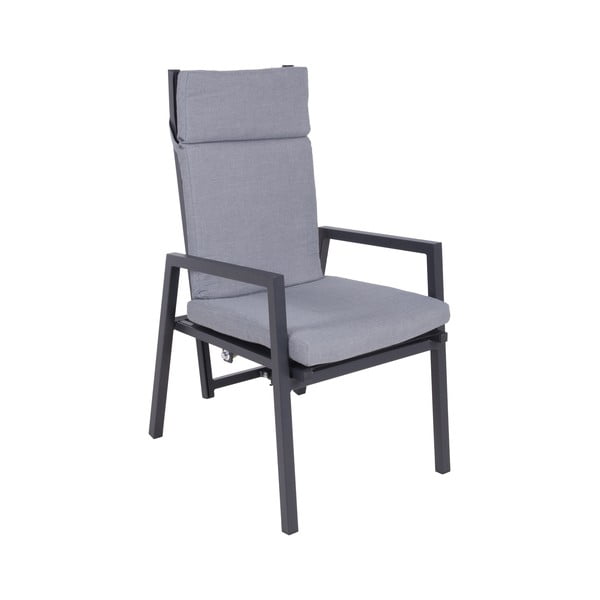 Sivá kovová záhradná stolička Sintra – Garden Pleasure