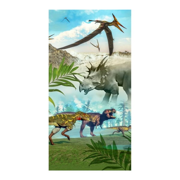Plážová osuška s potlačou HIP Dinoworld, 150 × 75 cm