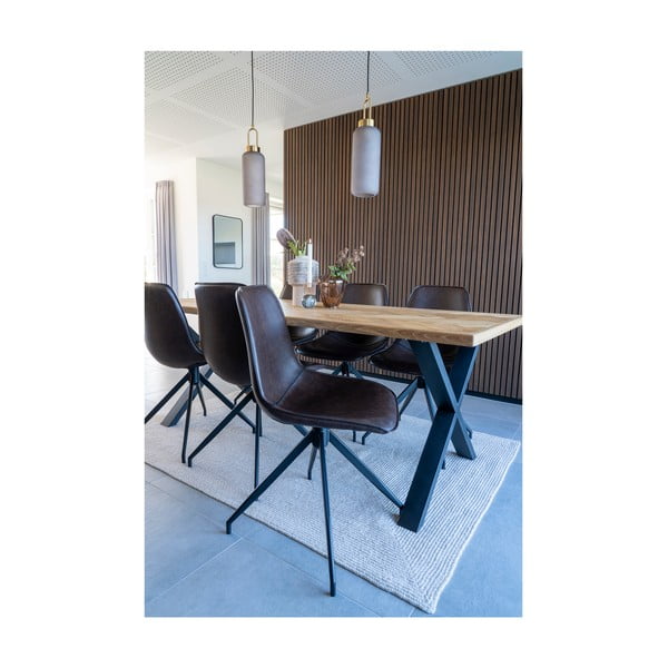 Hnedé jedálenské stoličky v súprave 2 ks Monaco – House Nordic-image-4