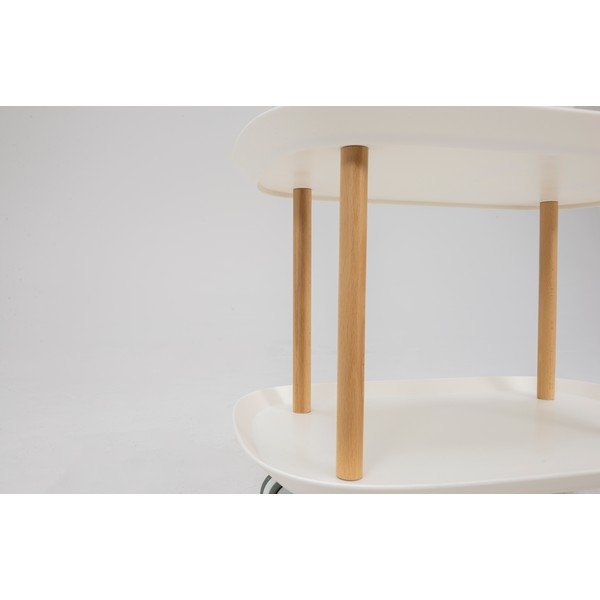 Biely servírovací vozík na kolieskach Tenzo Wagon Beech-image-3
