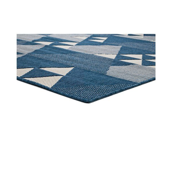 Modrý vonkajší koberec Universal Clhoe Triangles, 140 x 200 cm-image-1