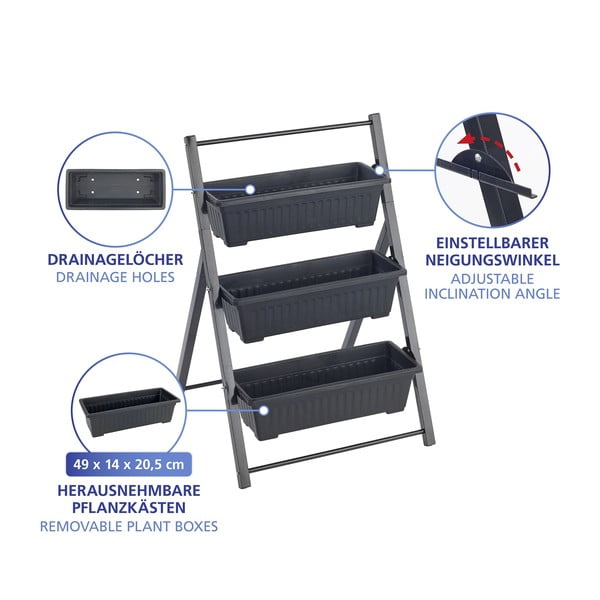 Kovový stojan na kvety (výška  85 cm) Vertical – Maximex-image-3