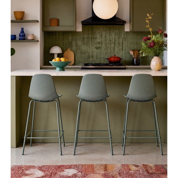 Khaki plastová barová stolička (výška sedadla 67,5 cm) Whitby – Unique Furniture-image-3