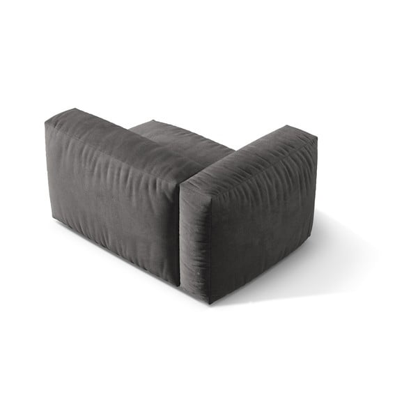 Sivý zamatový modul pohovky (ľavý roh) Martina – Micadoni -image-2