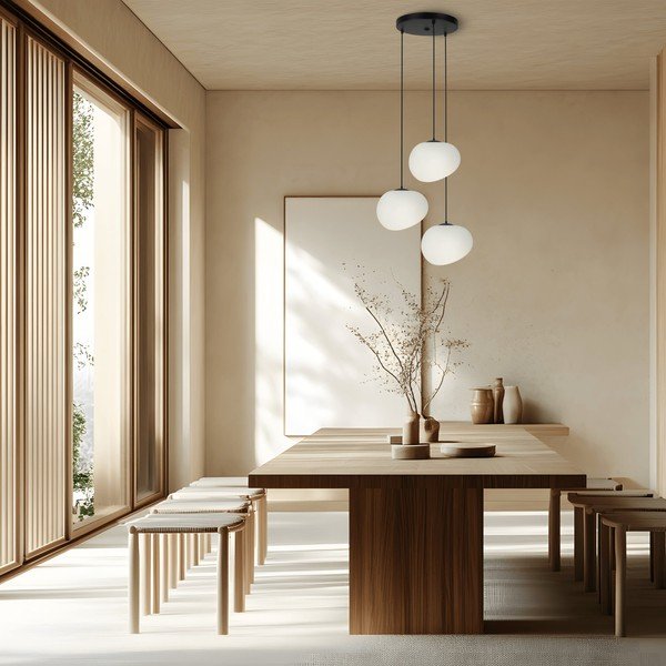 Čierno-biele závesné svietidlo ø 42 cm Stones – Candellux Lighting-image-1