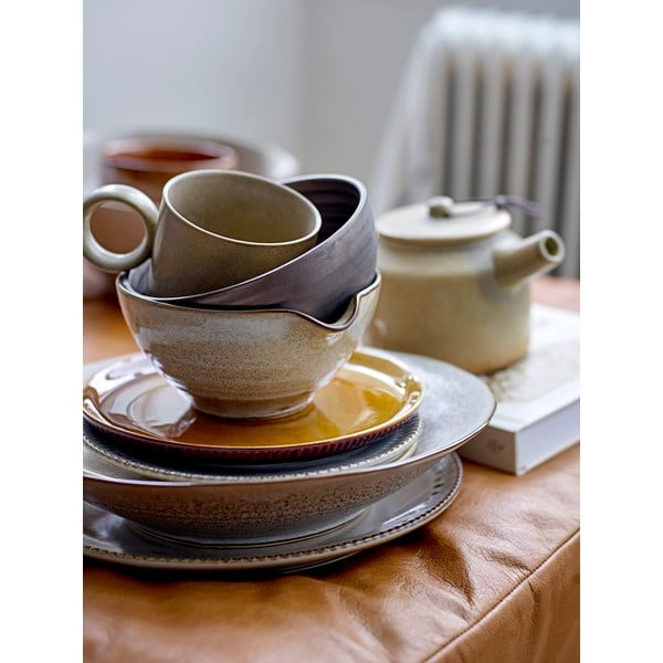 Sivo-biela kameninová miska Bloomingville Thea, ø 16,5 cm-image-1