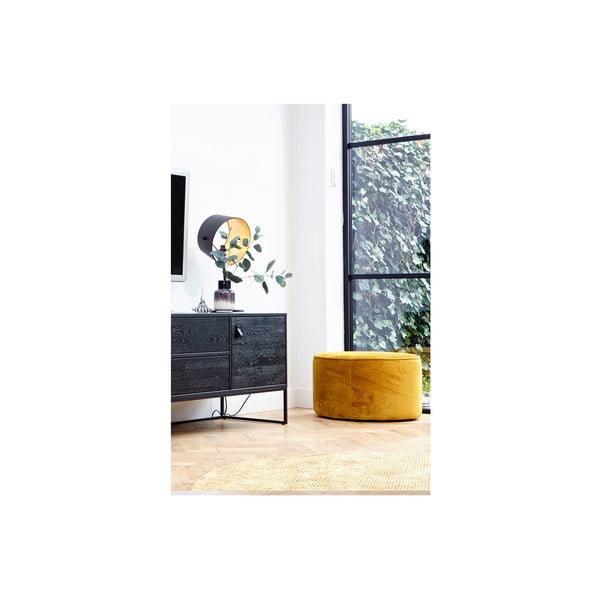 Horčicový puf WOOOD Sara Low-image-3