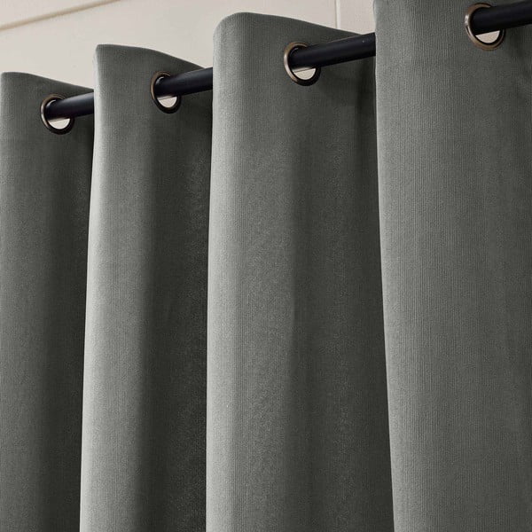 Antracitový menčestrový termo záves 140x260 cm Madison – douceur d'intérieur-image-2